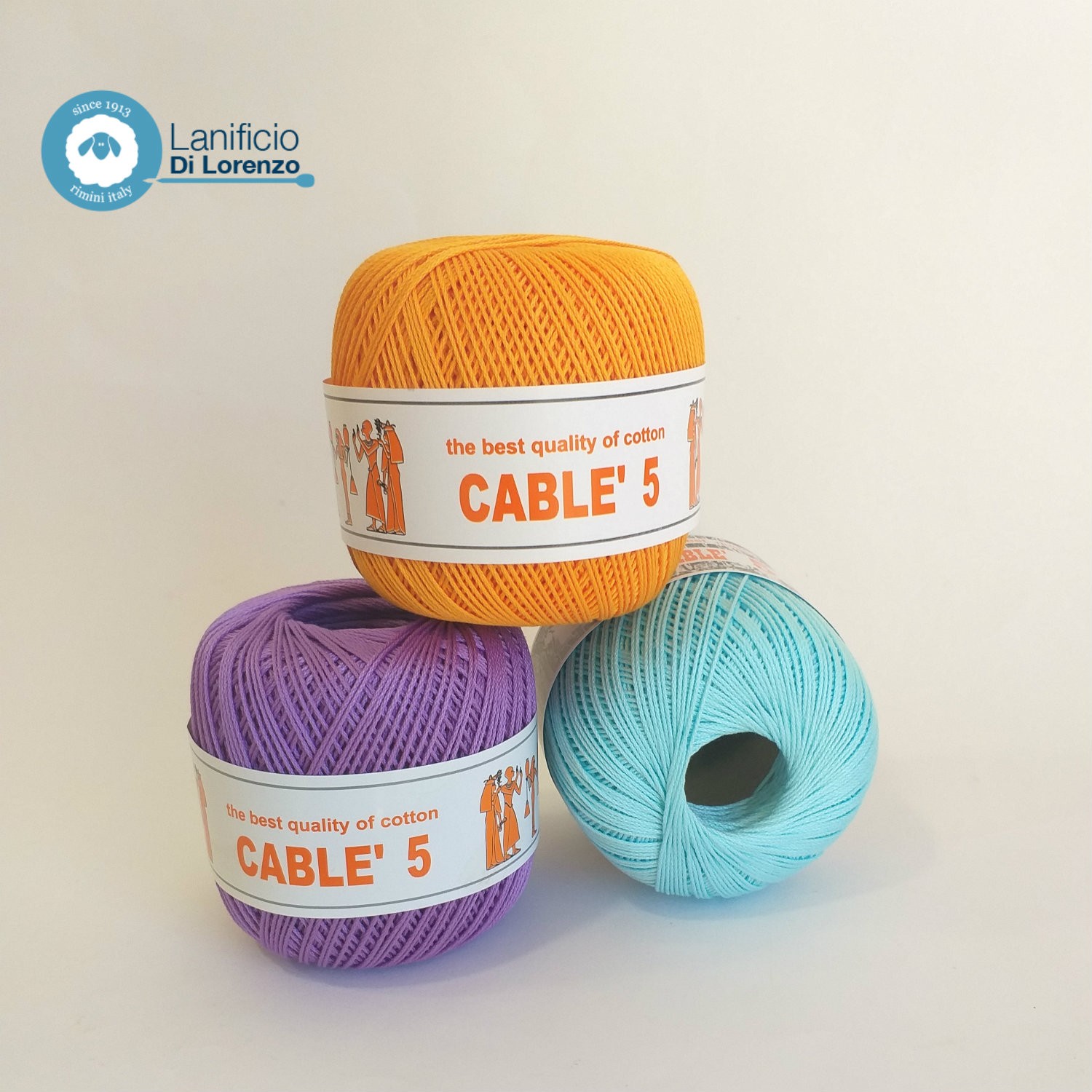 cable 5-ISPE filati lana e cotone Di Lorenzo-100% Cotone Makò Egitto
